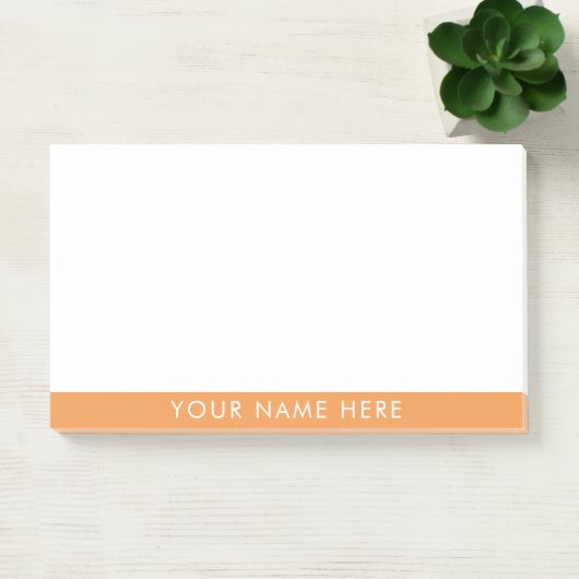 Custom Name Classic Orange Sticky Notes Design ポストイット (オフィス)