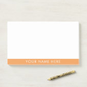 Custom Name Classic Orange Sticky Notes Design ポストイット (デスク)