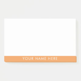 Custom Name Classic Orange Sticky Notes Design ポストイット