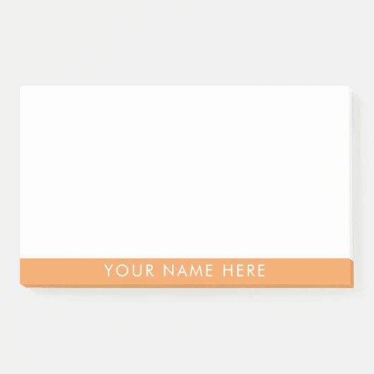 Custom Name Classic Orange Sticky Notes Design ポストイット (正面)