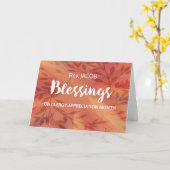 Custom Name Clergy Appreciation Month Blessings カード (黄色い花)