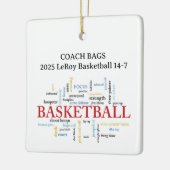 Custom Name Coach Word Cloud セラミックオーナメント (左)