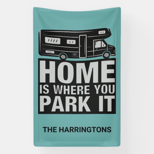 Custom name & color Camper Van 横断幕 (縦)