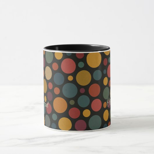 Custom Name Color Circles マグカップ (中央)