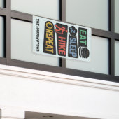 Custom Name & Color Hiking 横断幕 (ビルの外側)