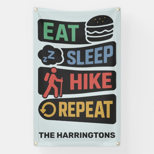 Custom Name & Color Hiking 横断幕 (縦)