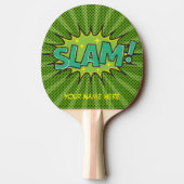 Custom Name Comic Slam Pong Paddle, Cartoon 卓球ラケット (裏面)