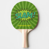 Custom Name Comic Slam Pong Paddle, Cartoon 卓球ラケット (正面)