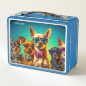 Custom Name Cool Dogs メタルランチボックス (裏面)