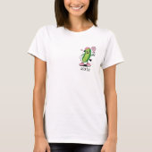 Custom Name Coquette Pickleball Girl  T-Shirt Tシャツ (正面)
