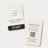 Custom Name Corporate Business Logo Employee バッジ (正面&裏面)