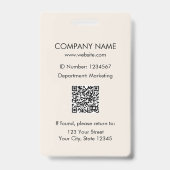 Custom Name Corporate Business Logo Employee バッジ (裏面)