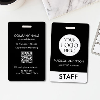 Custom Name Corporate Business Logo Employee バッジ