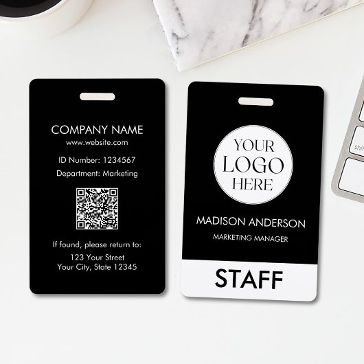 Custom Name Corporate Business Logo Employee バッジ