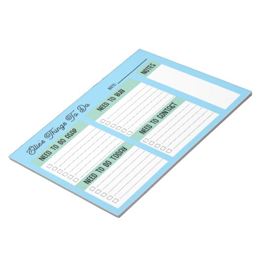 Custom Name Coworker Gift Check List ノートパッド (アングル)