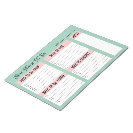 Custom Name Coworker Gift Check List ノートパッド (アングル)