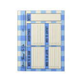 Custom Name Coworker Gift Gingham To Do Lists ノートパッド (回転)
