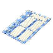 Custom Name Coworker Gift Gingham To Do Lists ノートパッド (アングル)