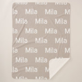 Custom Name Cozy Blanket for Mom-To-Be or Kids シェルパブランケット (正面)