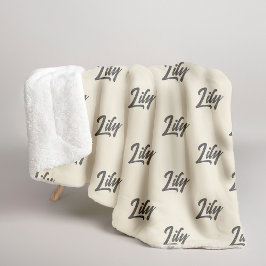 Custom Name Cozy Winter Blanket for Women or Kids シェルパブランケット