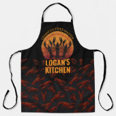 Custom Name Crawfish Master Chef Gift for Men エプロン (正面)
