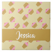 Custom name cupcakes pattern タイル (正面)