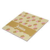 Custom name cupcakes pattern タイル (側面)