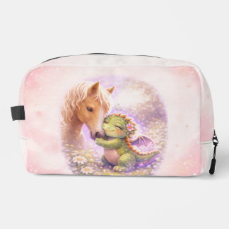 Custom Name Cute Dragon & Horse Toiletry Bag ドップキット