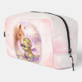 Custom Name Cute Dragon & Horse Toiletry Bag ドップキット (右コーナー)