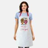 Custom Name Cute Food Sweet Love Gift Apron エプロン (着用した状態)