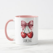 Custom Name Cute Fruit Coffee Cup マグカップ (左)