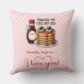 Custom Name Cute Fruits Pun Valentine Gift Accent クッション (裏面)