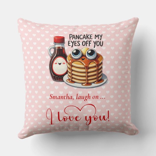 Custom Name Cute Fruits Pun Valentine Gift Accent クッション (裏面)