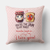 Custom Name Cute Funny Food Pillow クッション (裏面)