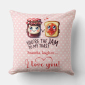 Custom Name Cute Funny Food Pillow クッション (正面)