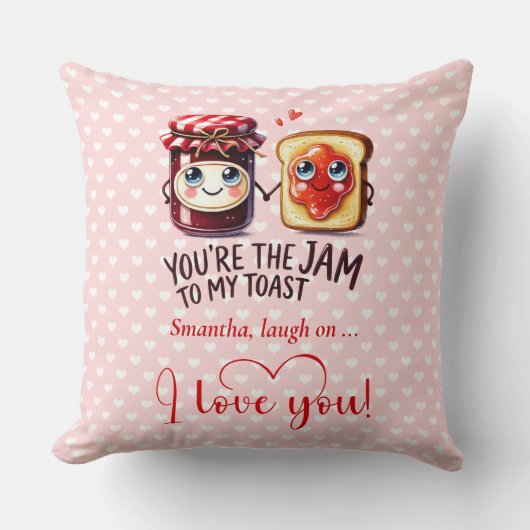 Custom Name Cute Funny Food Pillow クッション (正面)