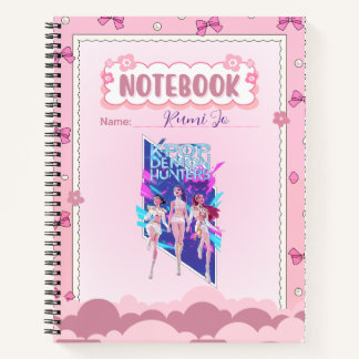 Custom Name Cute Pink Kpop Inspired Notebook  ノートブック