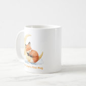 Custom Name Cute Watercolor Baby Fox Nursery Gift  コーヒーマグカップ (正面左)