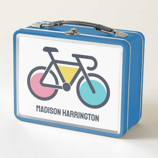 Custom Name Cycling メタルランチボックス (正面)