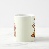 Custom Name Deer with Autumn Harvest Mug コーヒーマグカップ (中央)