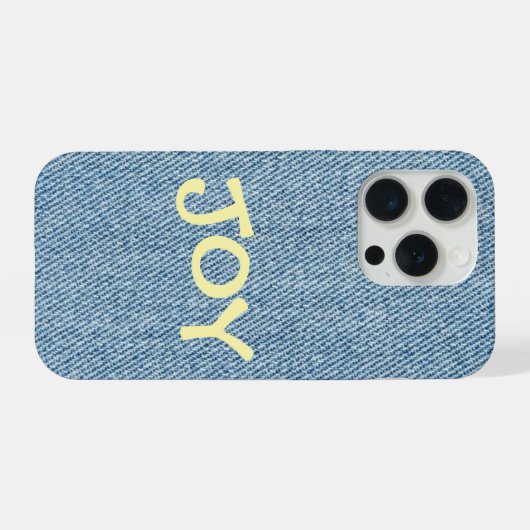 Custom Name Denim Jeans Phone Case iPhoneケース (裏面横)