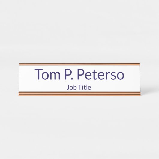Custom Name Desk Name Plate for Office Decor デスクネームプレート (正面)