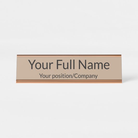 Custom Name Desk Name Plate for Office Decor デスクネームプレート (正面)