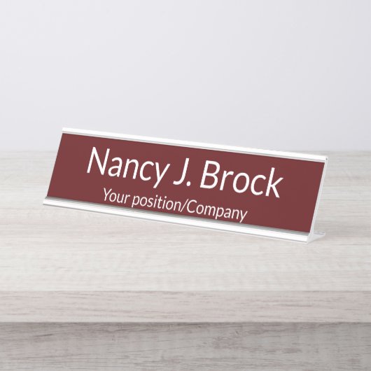 Custom Name Desk Name Plate for Office Decor デスクネームプレート (正面)