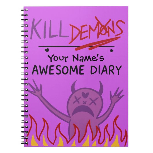Custom Name Diary – Demon Hunters ノートブック (正面)
