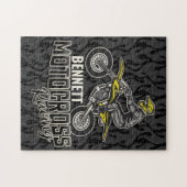 Custom NAME Dirt Bike Rider Motocross Racing ジグソーパズル (横)