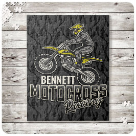 Custom NAME Dirt Bike Rider Motocross Racing ジグソーパズル