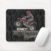 Custom NAME Dirt Bike Rider Motocross Racing マウスパッド (マウス)