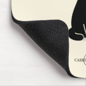 Custom Name Do Not Disturb Deep Thinking Mode Cat  マウスパッド (コーナー)