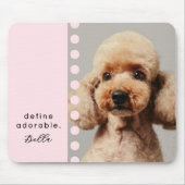 Custom Name Dog Funny Saying Photo Pastel Pink マウスパッド (正面)